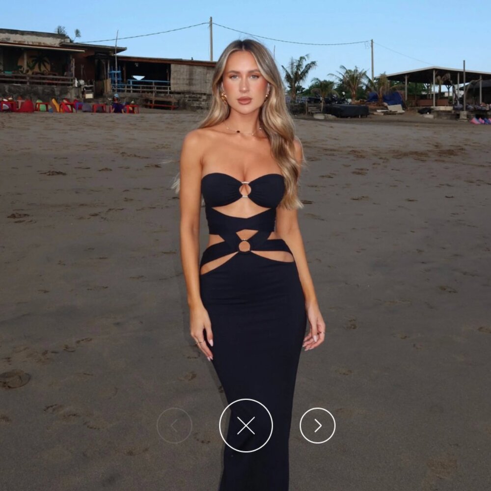 VIORA MAXI DRESS BLACK - M